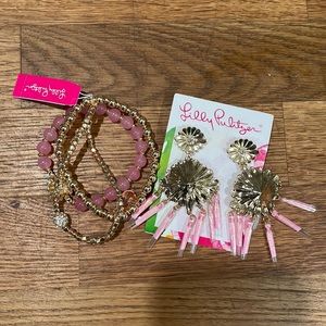 GWP Lilly Pulitzer earrings and bracelet set